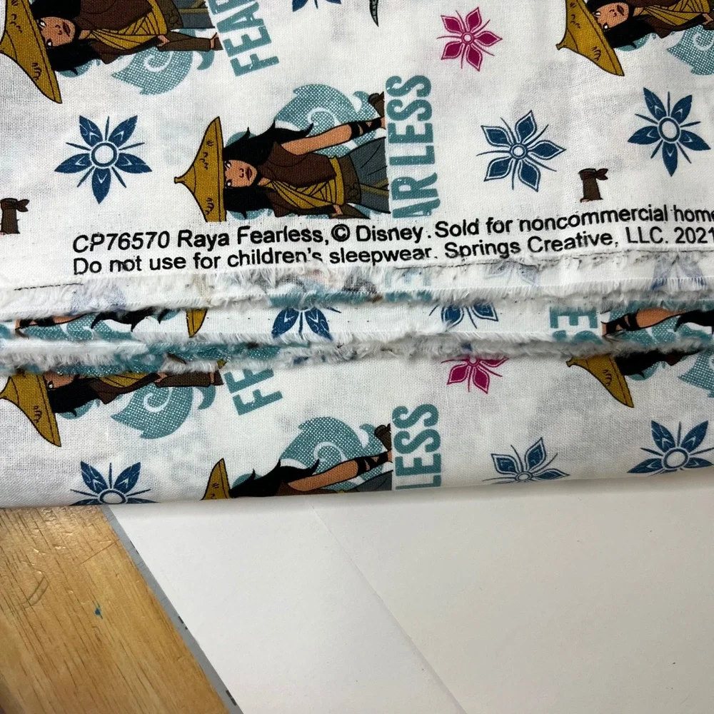 Disney Princess‎ Raya Fearless Cotton Fabric 44in x 4Yards Springs Creative 2021